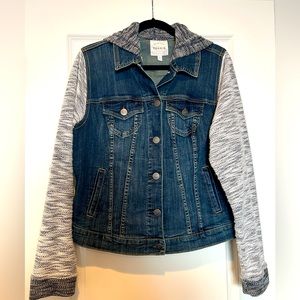 Torrid Jean Jacket with Sweater Sleeves Size 1x
